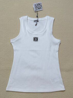 LOEWE classic white tank top